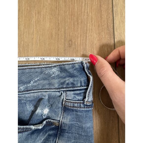 Lot 2 Express Shorties Shorts Y2K Stye Khaki Chino Sz 6 Low Rise Frayed Mini - Picture 4 of 16